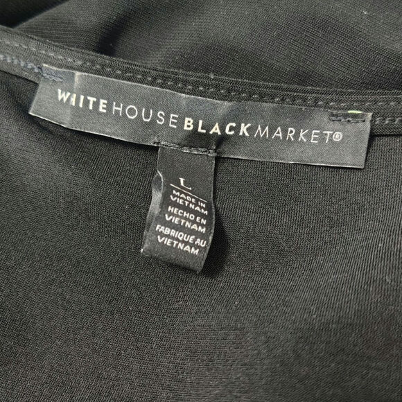 Black  Metallic Embellished VNeck Flapper Inspired Pleat Hem Drop Waist Dress - Picture 10 of 11